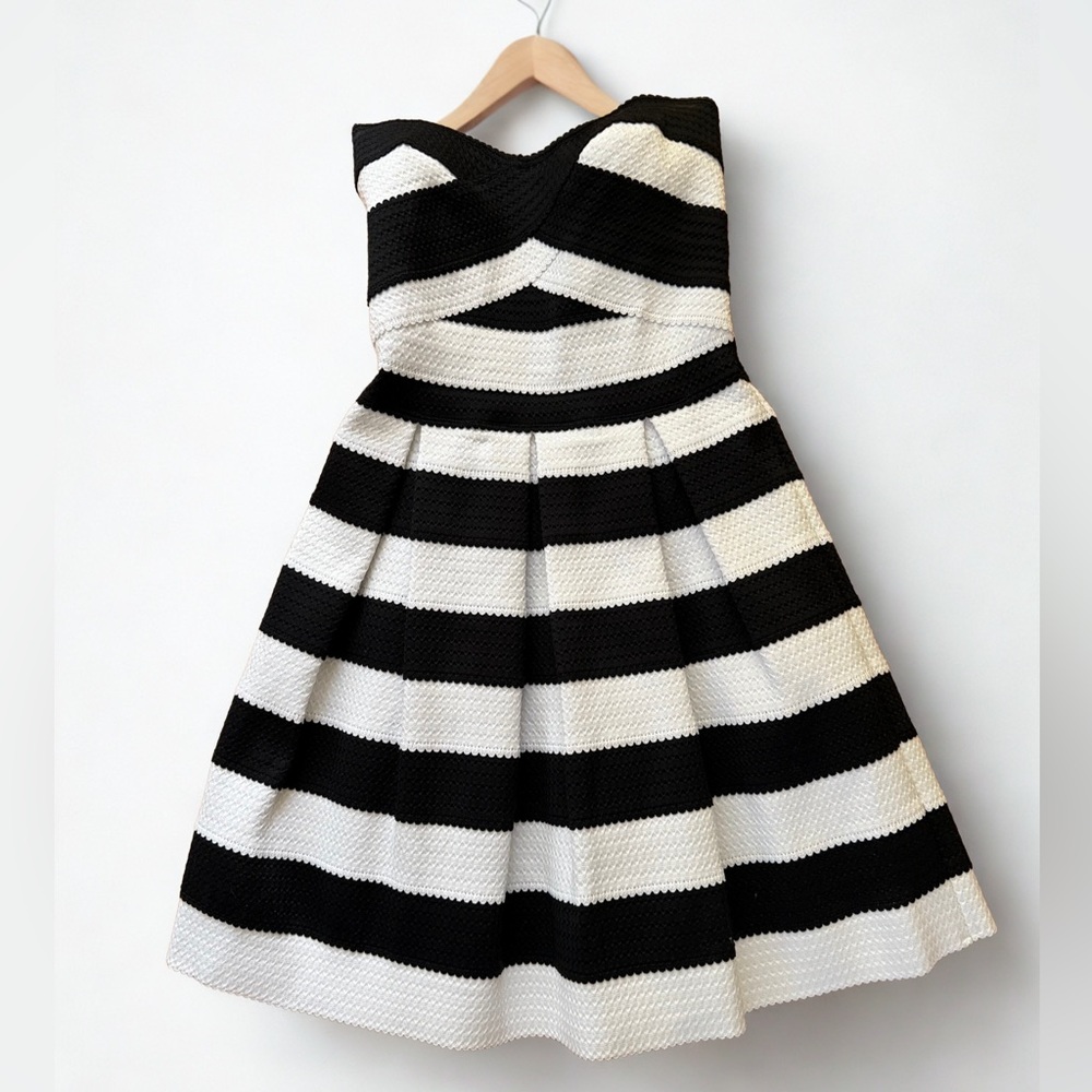NWT Express Striped Strapless Cocktail Dress XS Coastal Nautical Graduation